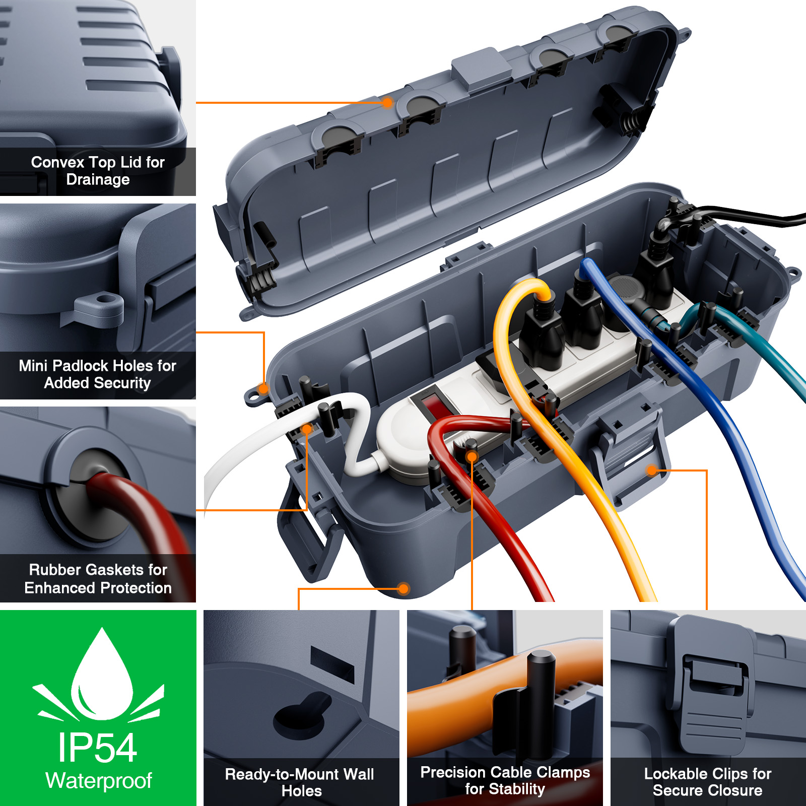 Cubierta para cable de extensi - Outdoor Use Power Strip reseña y precio