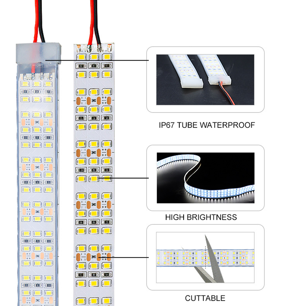 5m alto brillo SMD2835 tres fi - Outdoor Power Strip Weatherproof reseña y precio